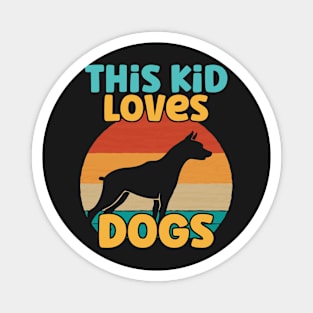 Kids This Kid Loves Dogs - Dog lover print Magnet